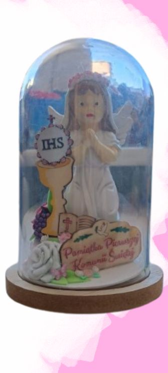 Figurka pod kloszem komunia